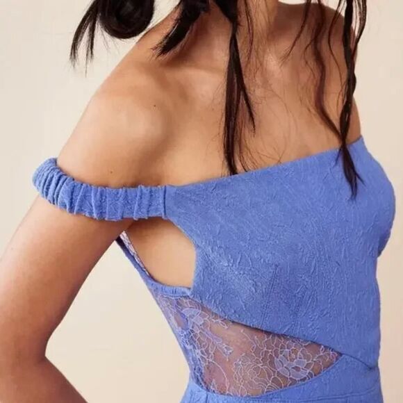 New! Free People Brooklyn Mini Dress in blue, size XS - Picture 4 of 16